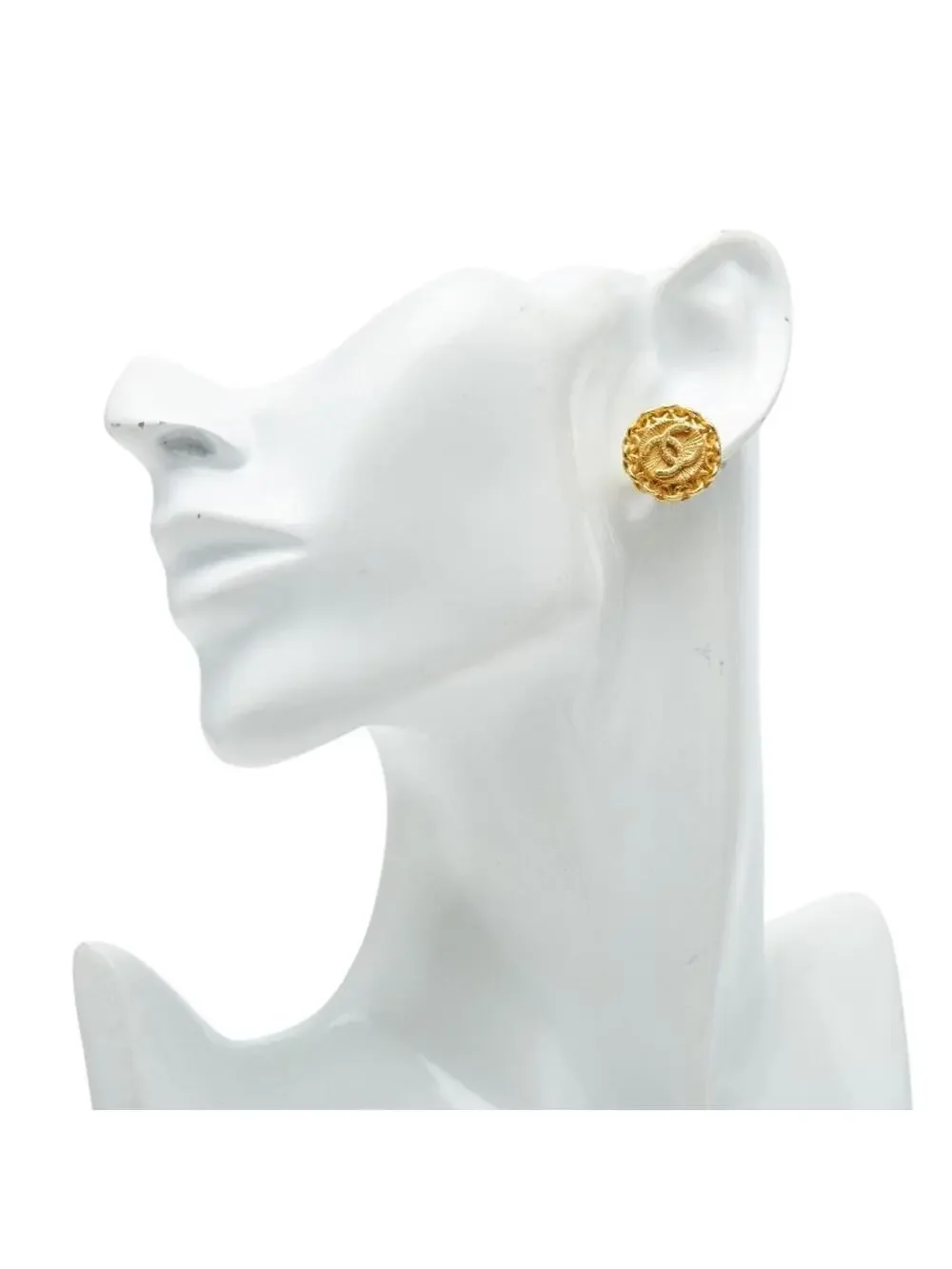 Chanel Cc Logo Clip-On Earrings Metal #276024C56B